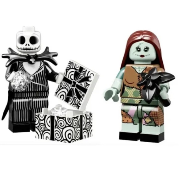 Skeleton Jack & Sally Lego Minifigure Set - Picture 1 of 5